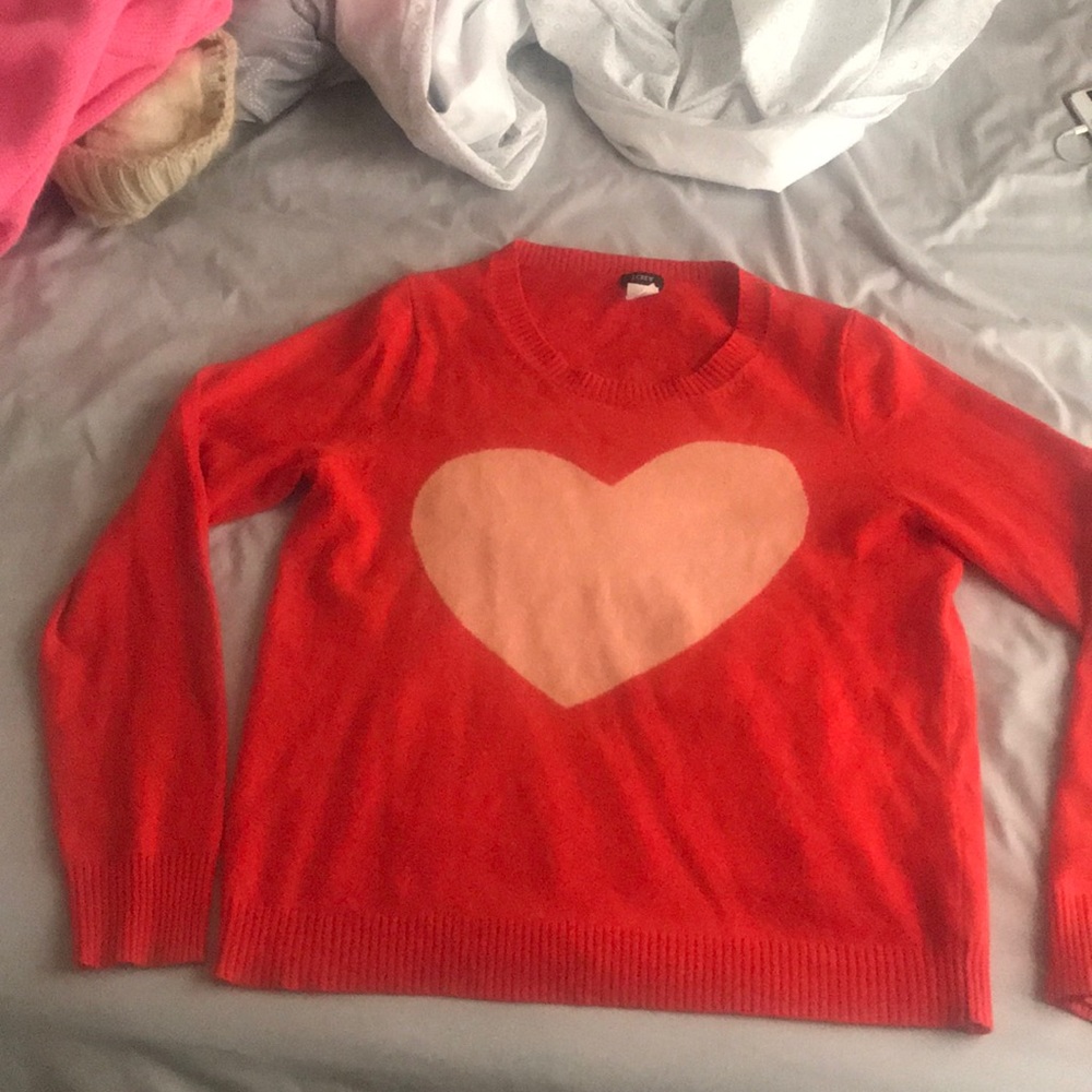 J crew heart Teddie Sweater. Perfect condition